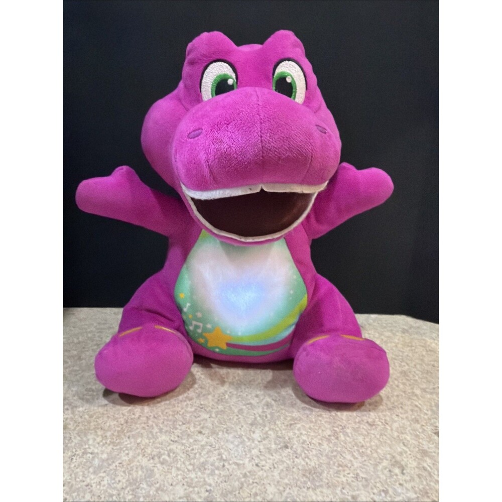 Fisher-Price Barney's World Heart Glow Plush Toy W/ 40+ Songs, Sounds & Phrases - Picture 2 of 6